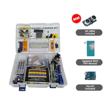 Makerlab Upgraded Starter Kit for Uno R3 DIP with PDF Manual Lessons Compatible with Arduino
